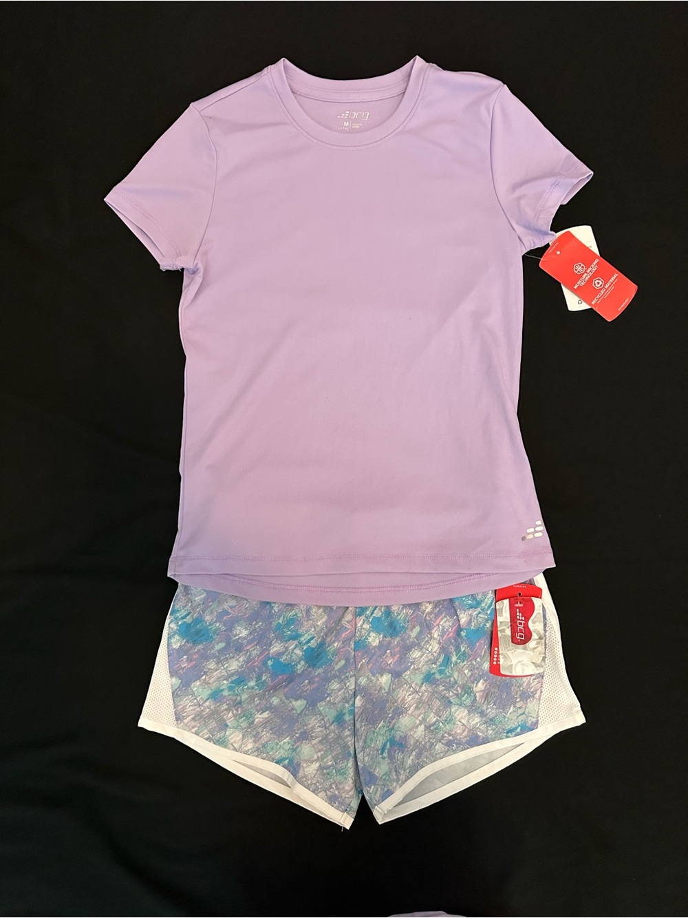 BCG  Girls Short Sleeve Top & Running Shorts
Sz M(8-10)
NEW WITH TAGS